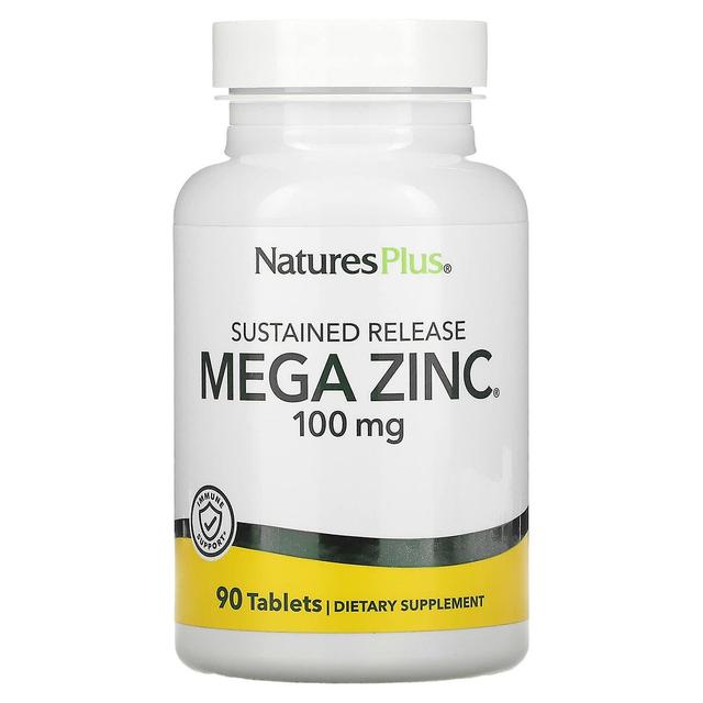 Nature's Plus NaturesPlus, Libertação Sustentada Mega Zinco, 100 mg, 90 Comprimidos on Productcaster.