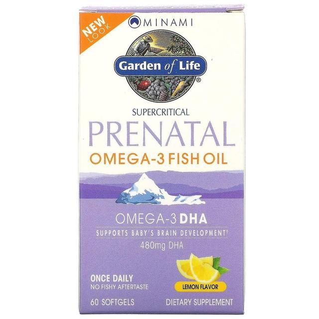 Minami Nutrition, Supercritical Prenatal, Omega-3 Fish Oil, Lemon Flavor, 60 Softgels on Productcaster.