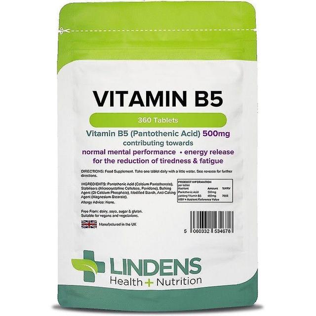 Lindens Lipy Vitamín B5 500mg tablety 360 (4678) on Productcaster.