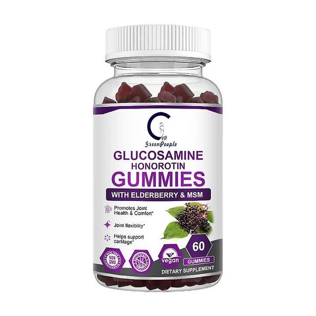 Hikig Glucosamine Chondroitin Gummies &Elderberry Relieve soreness and pain Joint injuries Repair for Office worker 60pcs on Productcaster.