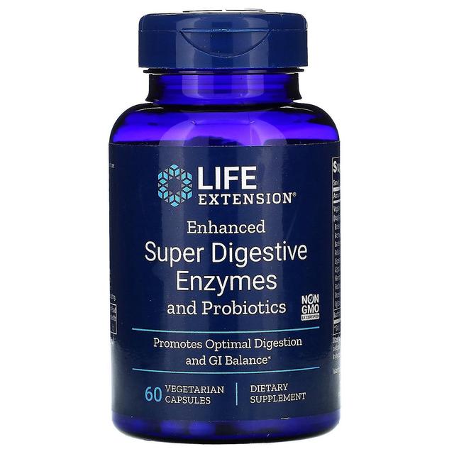 Life Extension, Enhanced Super Digestive Enzymes and Probiotics, 60 Vegetarian C on Productcaster.