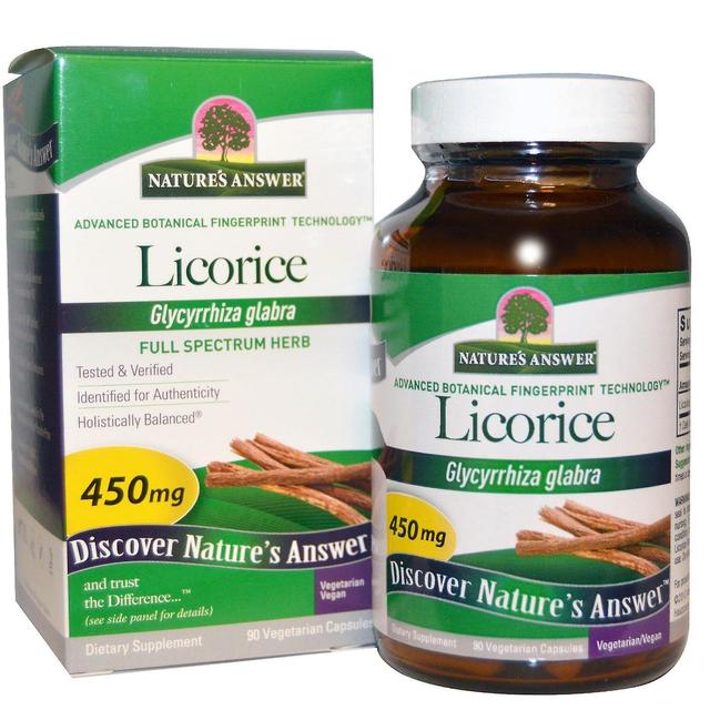 Nature's Answer, Licorice, 450 mg, 90 Vegetarian Capsules on Productcaster.