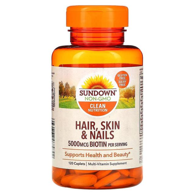 Sundown Naturals, Hair, Skin & Nails, 120 Caplets on Productcaster.