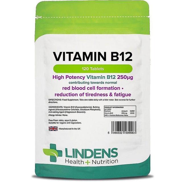 Lindens Lipy Vitamín B12 (250mcg) tablety 120 (5583) on Productcaster.