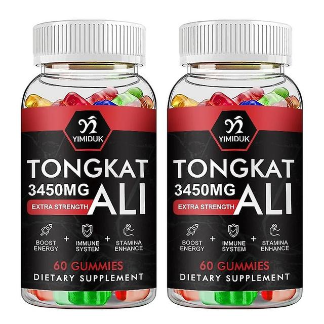 Eccpp Tongkat Ali Root Extract Gummies For Potent Stamina Strength Enhances Immunity Anti-fatigue Male Energy Supplements Gummy 2 Bottles on Productcaster.