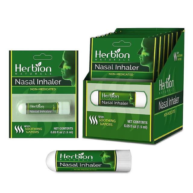 Herbion Naturals Nasal Inaler Não Medicado, 0,05 Fl Oz (1,5ml) - (Pacote de 6) on Productcaster.