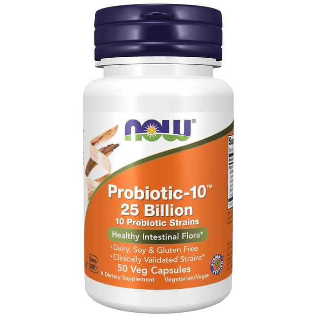 NOW Foods Probiotic-10 25 Billion 50 Veg Capsules on Productcaster.