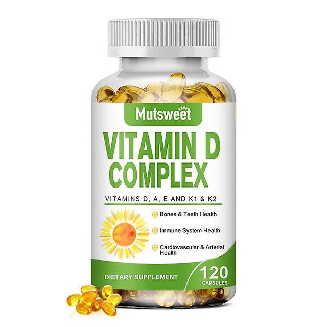 Tib Mutsweet Vitamin D Komplex Kapseln 2000 Iu Vit D3 mit Vitam A & E & K & K2 für Knochen-, Herz-Kreislauf- und arterielle Gesundheit 120 Capsules on Productcaster.