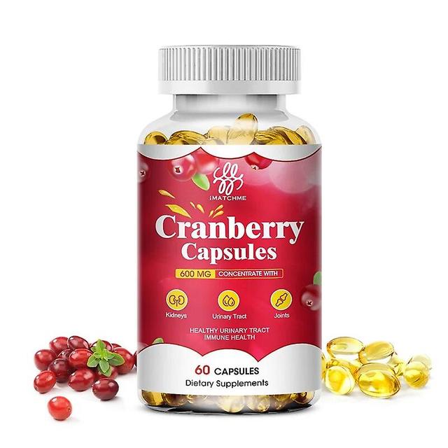 Visgaler Organic Cranberry Extract For Urinary System Health For Men And Women Rich Vitam C Supplement Easy To Swallow 60pcs on Productcaster.