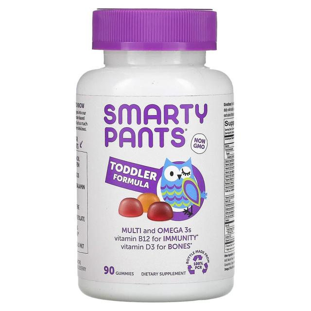 SmartyPants, Toddler Formula, Multi and Omega 3s, Grape, Orange, and Blueberry, 90 Gummies on Productcaster.