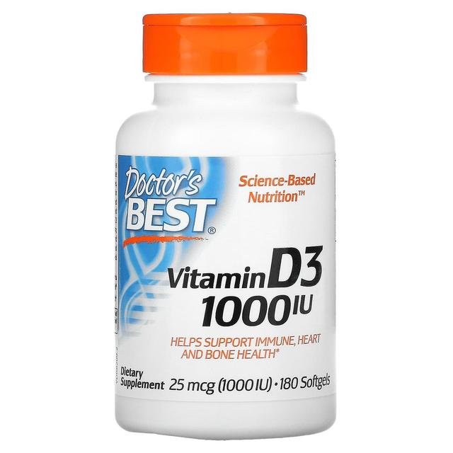 Doctor's Best, Vitamin D3, 25 mcg (1,000 IU), 180 Softgels on Productcaster.