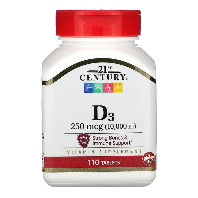 21st Century 21. Jahrhundert, Vitamin D3, 250 MCG (10.000 I.E.), 110 Tabletten on Productcaster.