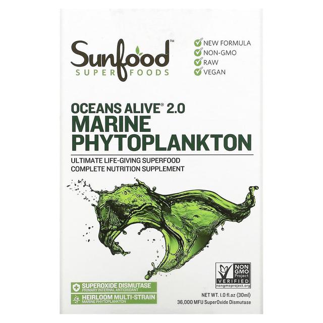 Sunfood Fisk og skaldyr, Ocean's Alive 2.0 Marine fytoplankton, 1 fl oz (30 ml) on Productcaster.