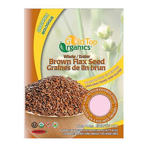 Gold Top Organics Graines de lin brun entier, 454g ,454 grammes on Productcaster.