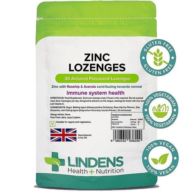 Lindens Zinc con Acerola Lozenges 30 (6290) on Productcaster.