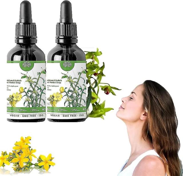 2pcs Dendrobium & Mullein Extract Powerful Lung Support & Cleanse & Respiratory,dendrobium & Mullein Extract Herbal Drops,herbal Lung Health Essence on Productcaster.