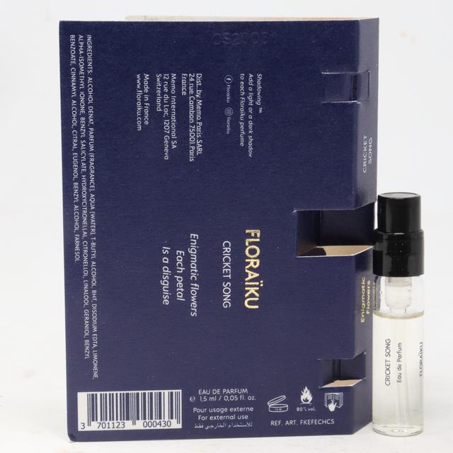 Cricket Song by Floraiku Eau De Parfum (Sample) 1.69oz/1.5ml Spray New 1.69 oz on Productcaster.