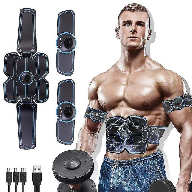 Abs Stimulator Muscle Toner - Ems Abdominal Trainer For Fat Loss And Muscle Gain Blue on Productcaster.