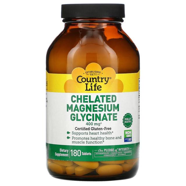 Country Life, Chelated Magnesium Glycinate, 133 mg, 180 Tablets on Productcaster.