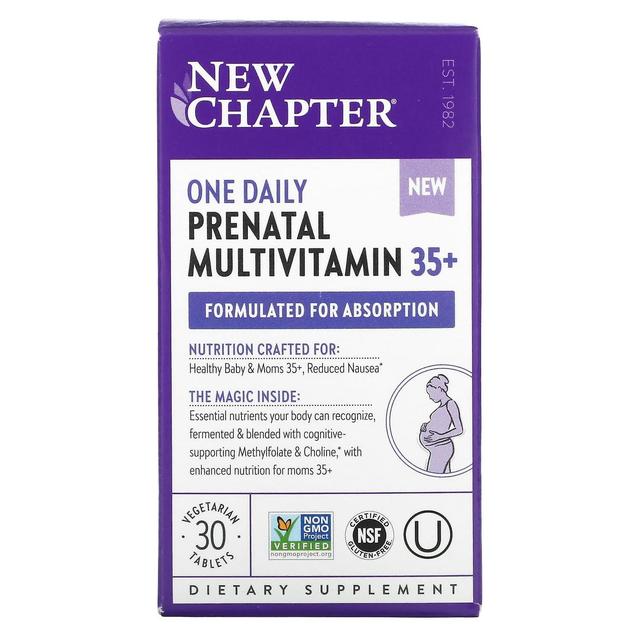 New Chapter Nowy rozdział, jeden dziennie prenatalny multiwitamina 35+, 30 tabletek wegetariańskich on Productcaster.