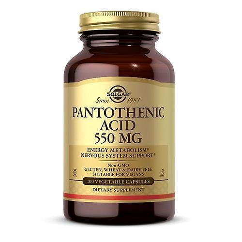 Solgar Pantothenic Acid,550 mg,100 V Caps (Pack of 3) on Productcaster.