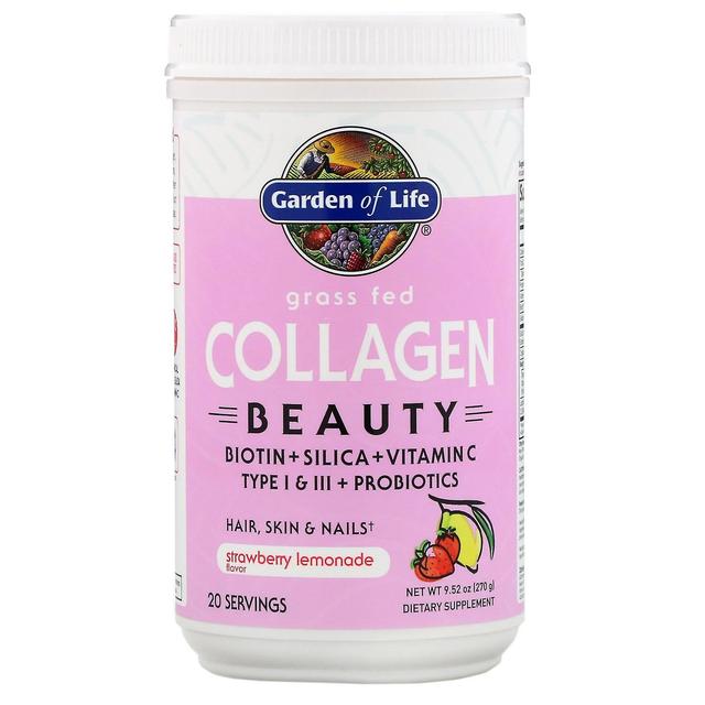 Garden of Life, Grass Fed Collagen Beauty, Strawberry Lemonade, 9.52 oz (270 g) on Productcaster.