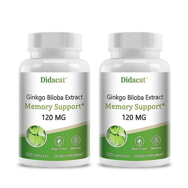 Sofirn Ginkgo Biloba Kapsułki 120 mg Suplement wspomagający pamięć Wspomaga funkcjonowanie mózgu i czujność umysłową 120 count-2 bottle on Productcaster.