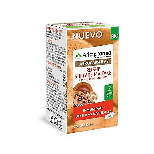 Arkopharma ARKOCAPS reishi shiitake-maitake bio 40 capsules on Productcaster.