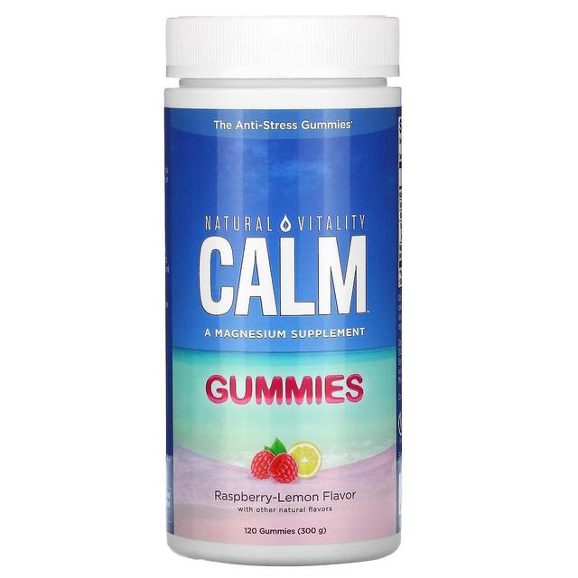 Natural Vitality, CALM, The Anti-Stress Gummies, Raspberry-Lemon , 120 Gummies on Productcaster.