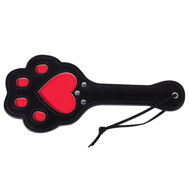 Erotic Flirting Leather Ruler Whip Easy Store Flat Cat Paw Whipping Tool Femdom Leather Porn-tools Cat Claw Racket on Productcaster.