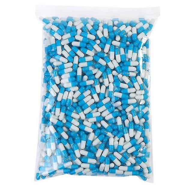 Bimirth Hywell 1000pcs Standard Size 0# 1# Empty Capsules Gelatin Clear Capsules Hollow Hard Gelatin Transparent Seperated Joined Capsules Deep Blue on Productcaster.