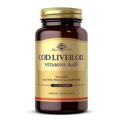 Solgar Norwegian Cod Liver Oil Softgels (Vitamina A & D Suplemento), 250 Géis Macios (Pacote de 3) on Productcaster.