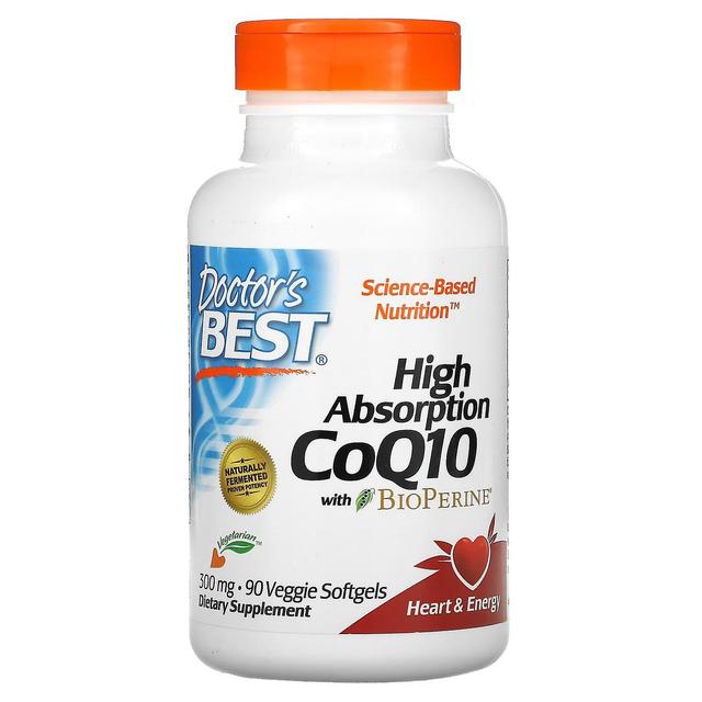 Doctor's Best, High Absorption CoQ10 with BioPerine, 300 mg, 90 Veggie Softgels on Productcaster.