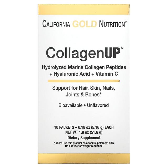 California Gold Nutrition, CollagenUP, gehydrolyseerde marine collageenpeptiden met hyaluronzuur en on Productcaster.