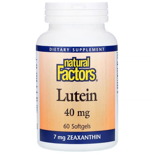 Natural Factors, Lutein, 40 mg, 60 Softgels on Productcaster.