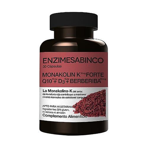 Enzime Sabinco Monakolin K Forte + Q10 + D3 + Berberin 30 vegetabilske kapsler on Productcaster.