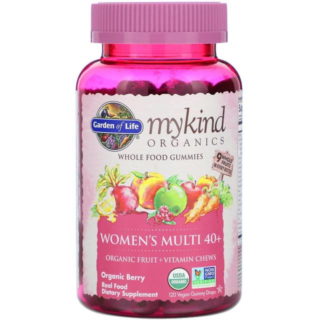 Garden of Life, MyKind Organics, Women's Multi 40+, Organic Berry, 120 Vegan Gummy Drops on Productcaster.