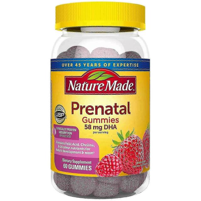 Nature Made Natural fez gengivas pré-natais, 58 mg dha, frutas mistas, 60 ea on Productcaster.