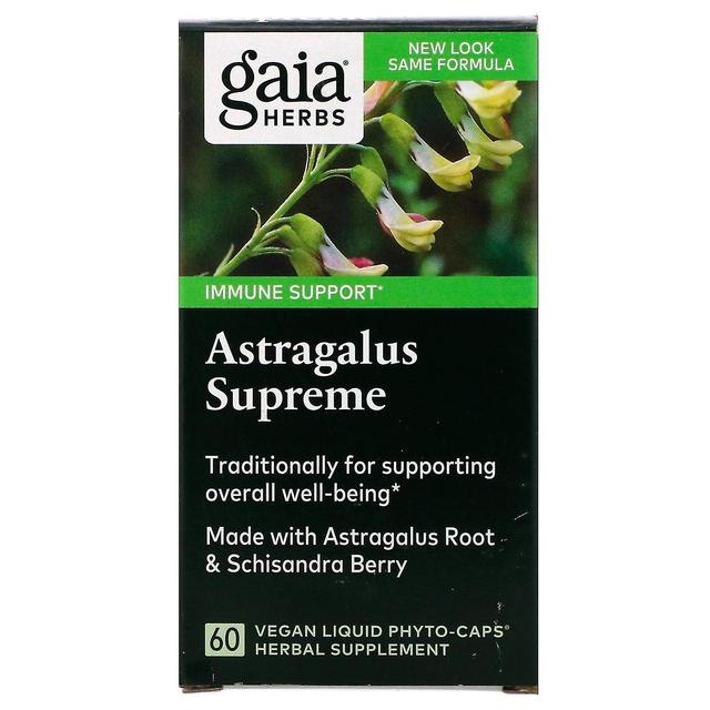 Gaia Herbs, Astragalus Supreme, 60 Vegan Liquid Phyto-Caps on Productcaster.