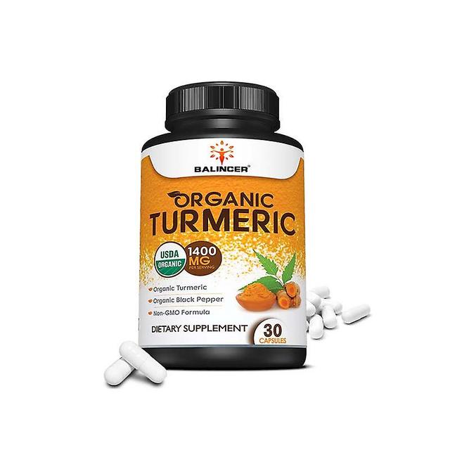 Vorallme Balincer Organic Turmeric Supplement - Turmeric & Black Pepper Supports Heart Health Aids Digestion & Brain Health 30count-1 bottle on Productcaster.