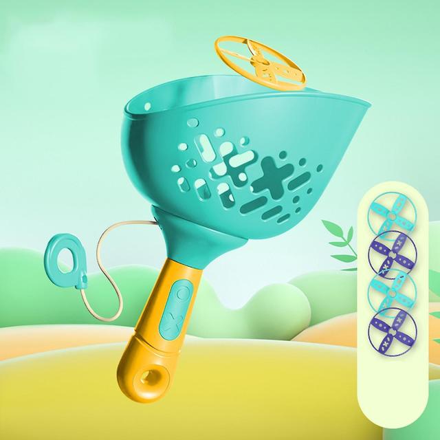 Cytlv Flying Launcher Toy For Children Outdoor Dragonfly Launching Toys Throwing Flying Saucers Toy Cyan on Productcaster.