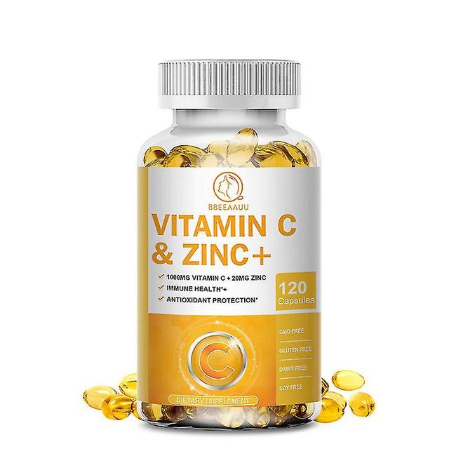 Guoguo Vitamin C & Zink Kapseln Starkes Antioxidans für Haare, Haut, Nägel und Gelenke unterstützt die Energieproduktion der Zellen und Kollagen 12... on Productcaster.