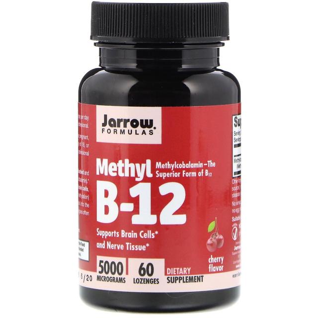 Jarrow Formulas, Methyl B-12, Cherry Flavor, 5000 mcg, 60 Lozenges on Productcaster.