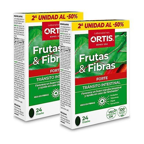 Ortis Duplo pack fruit & fiber forte tablets 2x24 tablets on Productcaster.