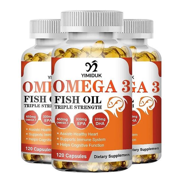 Sofirn Omega-3 Kapsułki z olejem rybim Suplement diety dla zdrowia mózgu i serca, w tym EPA i DHA 3 Butelki 120 pcs on Productcaster.