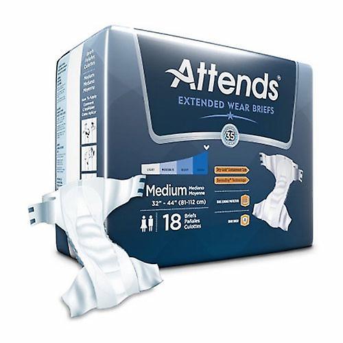 Attends Unisex Adult Incontinence Brief Extended Wear Tab Closure Medium Disposable Heavy Absorbenc, Count of 72 (Pack of 1) on Productcaster.