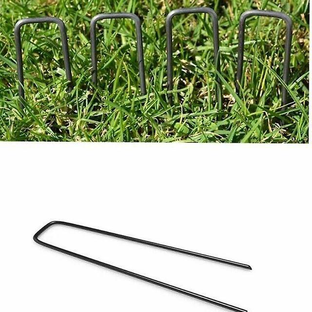 Pack Of 100 Steel Fixing Stakes For Anti-weed Tarpaulin - 150x25mm - 2.8mm on Productcaster.