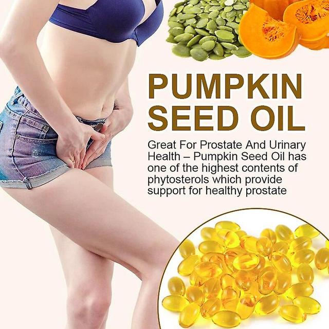 Vorallme Pumpkin Seed Oil 2000 Mg Supports Prostate Health 60/120 Capsules Improves Sperm Quality And Vitality 1 Bottles 120pcs on Productcaster.