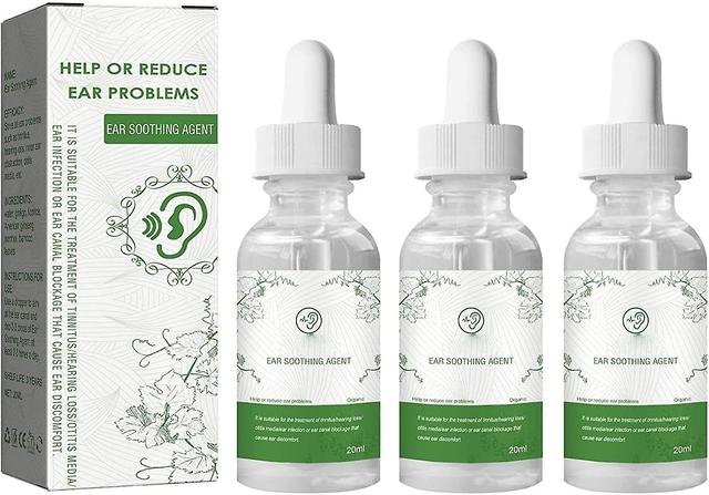 Swhyv Natural Organic Herbal Drops Organic Herbal Drops Tinnitus Relief Swimmer Ear Drops Ear Soothing Improve Hearing Reduce Tinnitus 3pcs on Productcaster.