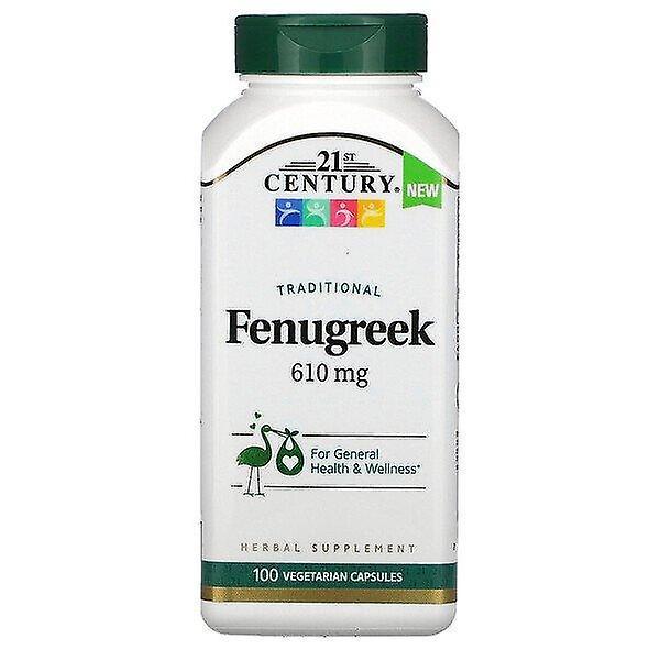 21st Century 21e eeuw, Traditionele Fenegriek, 610 mg, 100 Vegetarische Capsules on Productcaster.